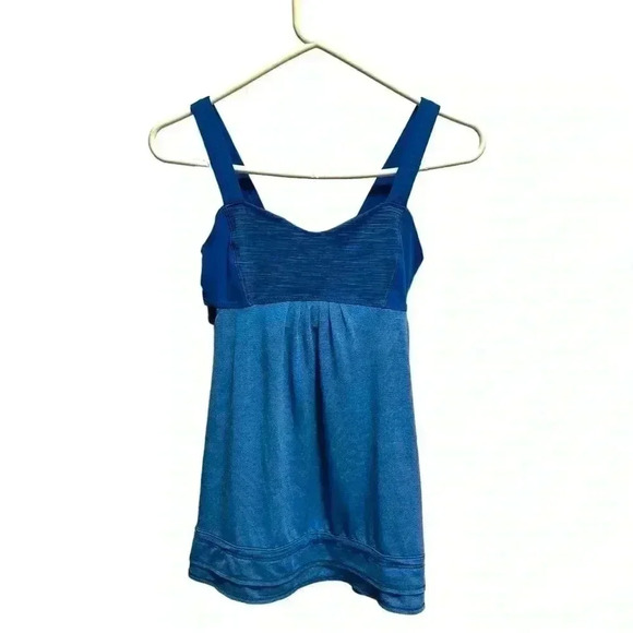 LULULEMON BLUE TANK TOP WITH BUILT IN BRA - Picture 7 of 7